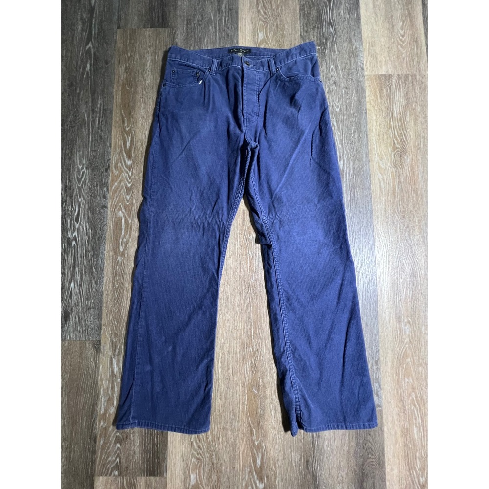 Banana Republic Corduroy Pants Mens 33/30 Blue Straight Leg 100% Cotton